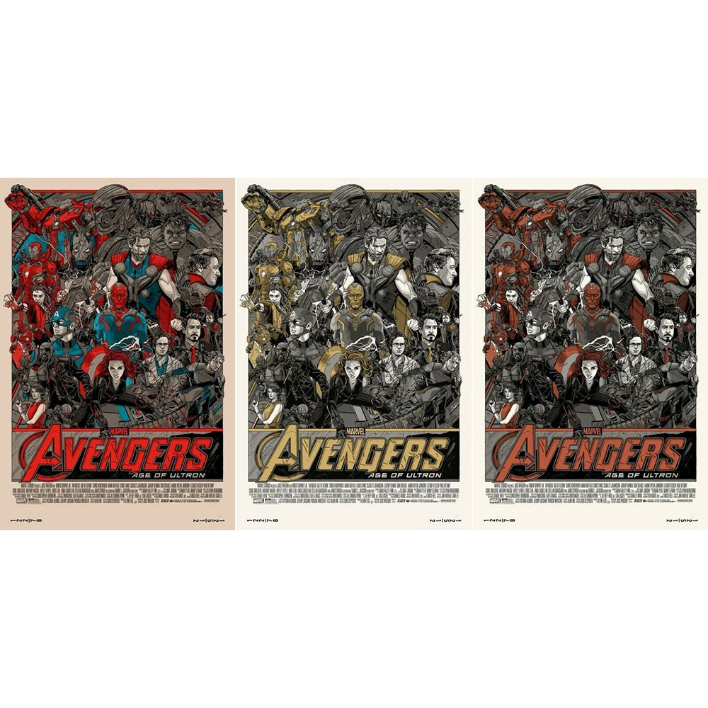 AVENGERS (THE) - AGE OF ULTRON - REGULAR, VARIANT, CAST VARIANT (set of 3 prints)