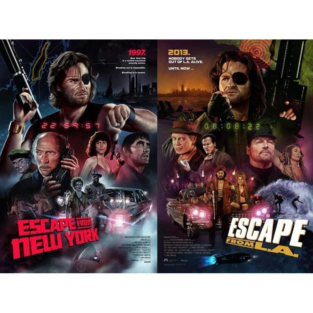 ESCAPE FROM NY / ESCAPE FROM LA - SET OF 2 PRINTS